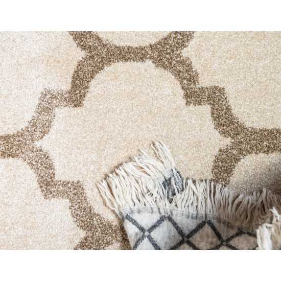 Rug Unique Loom Trellis Beige/Light Brown Rectangular 8' 0 x 10' 0