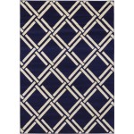Rug Unique Loom Trellis Navy Blue Rectangular 7' 0 x 10' 0