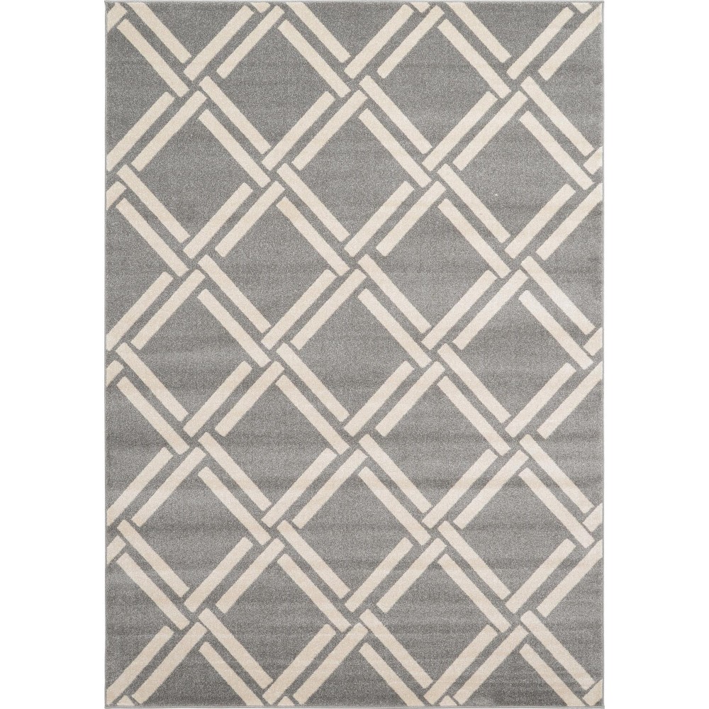 Rug Unique Loom Trellis Gray Rectangular 7' 0 x 10' 0 Rug Unique Loom Trellis Gray Rectangular 7' 0 x 10' 0