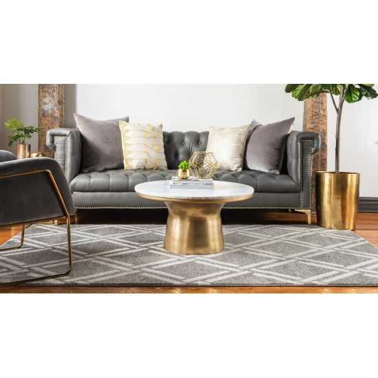 Rug Unique Loom Trellis Gray Rectangular 7' 0 x 10' 0