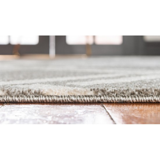 Rug Unique Loom Trellis Gray Rectangular 7' 0 x 10' 0