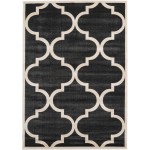 Rug Unique Loom Trellis Black Rectangular 7' 0 x 10' 0