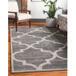 Rug Unique Loom Trellis Gray Rectangular 7' 0 x 10' 0