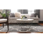 Rug Unique Loom Trellis Gray Rectangular 7' 0 x 10' 0