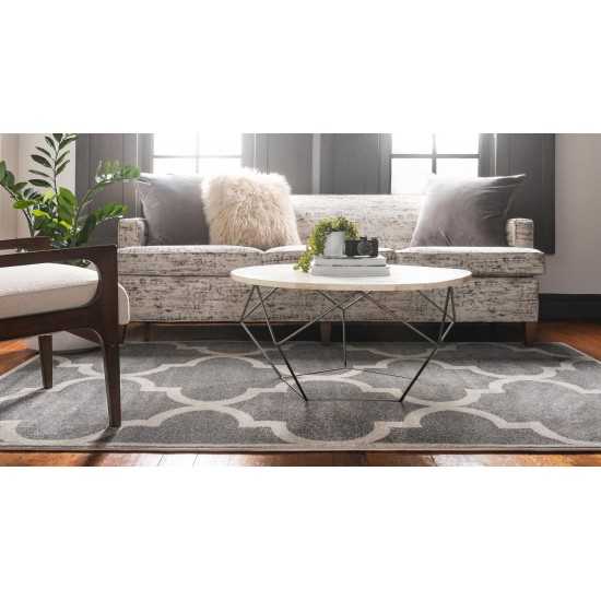 Rug Unique Loom Trellis Gray Rectangular 7' 0 x 10' 0