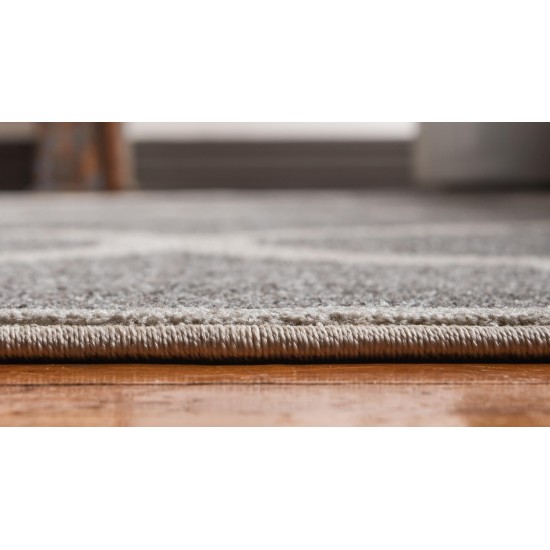 Rug Unique Loom Trellis Gray Rectangular 7' 0 x 10' 0