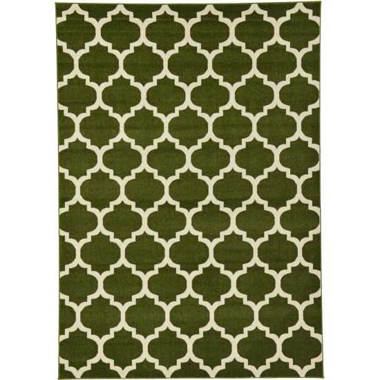 Rug Unique Loom Trellis Dark Green Rectangular 7' 0 x 10' 0