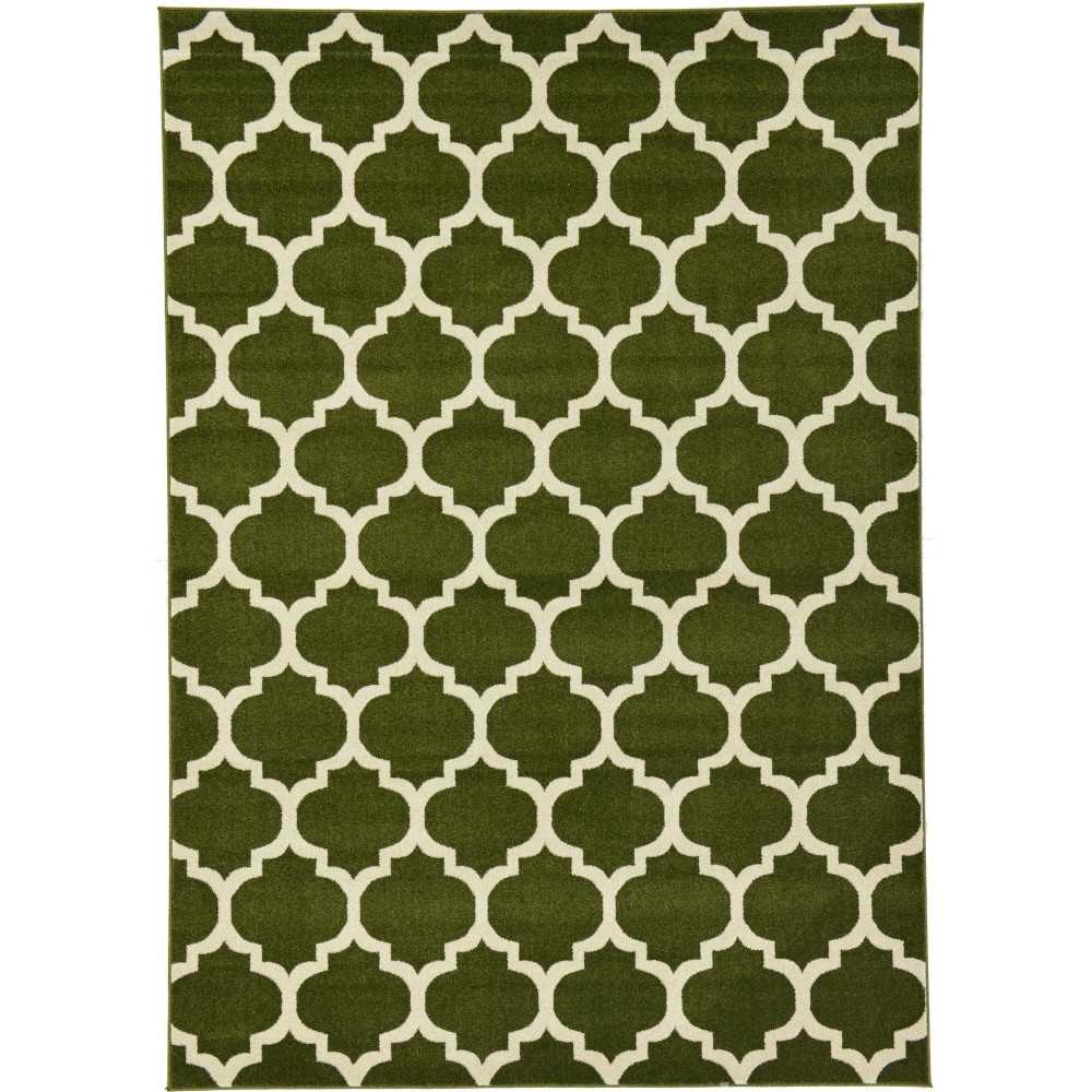 Rug Unique Loom Trellis Dark Green Rectangular 7' 0 x 10' 0 Rug Unique Loom Trellis Dark Green Rectangular 7' 0 x 10' 0