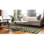 Rug Unique Loom Trellis Dark Green Rectangular 7' 0 x 10' 0