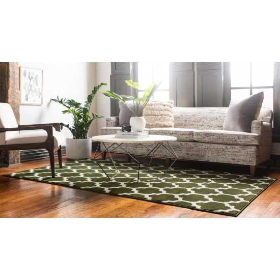Rug Unique Loom Trellis Dark Green Rectangular 7' 0 x 10' 0