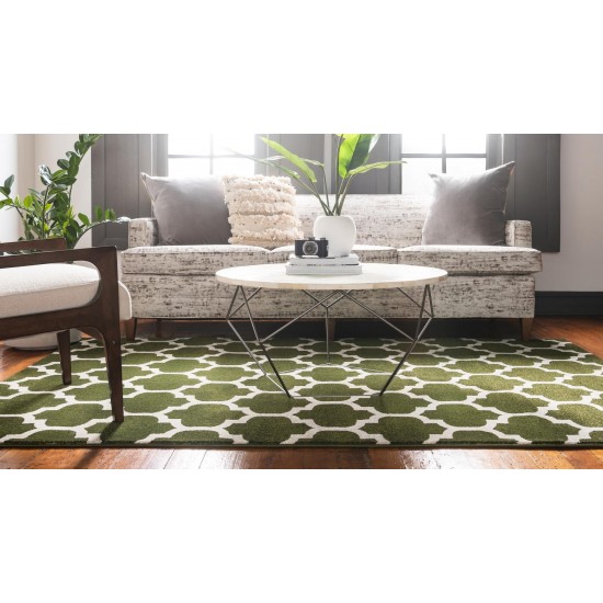 Rug Unique Loom Trellis Dark Green Rectangular 7' 0 x 10' 0
