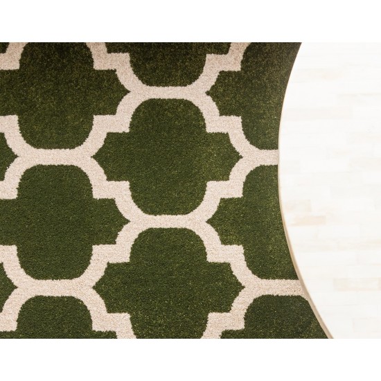 Rug Unique Loom Trellis Dark Green Rectangular 7' 0 x 10' 0