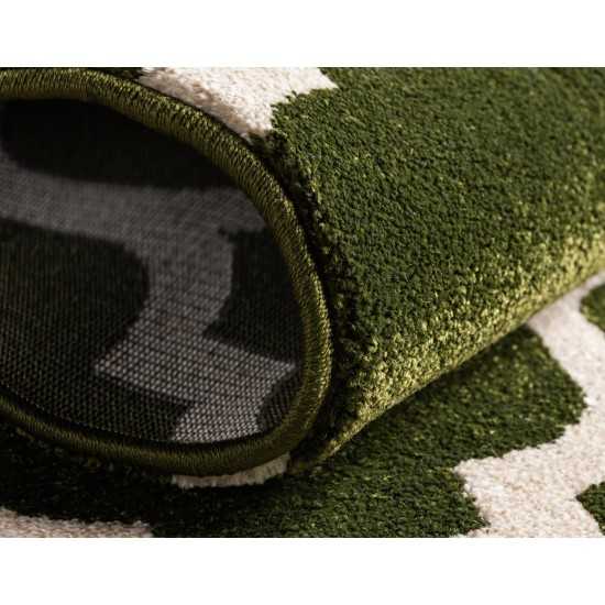 Rug Unique Loom Trellis Dark Green Rectangular 7' 0 x 10' 0