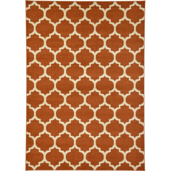 Rug Unique Loom Trellis Terracotta Rectangular 7' 0 x 10' 0