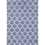 Rug Unique Loom Trellis Blue Rectangular 7' 0 x 10' 0