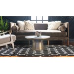 Rug Unique Loom Trellis Black Rectangular 7' 0 x 10' 0