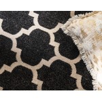 Rug Unique Loom Trellis Black Rectangular 7' 0 x 10' 0