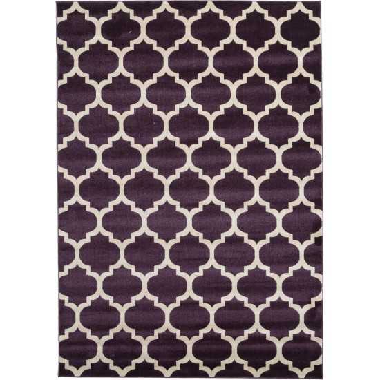 Rug Unique Loom Trellis Dark Purple Rectangular 7' 0 x 10' 0