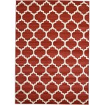 Rug Unique Loom Trellis Red Rectangular 7' 0 x 10' 0