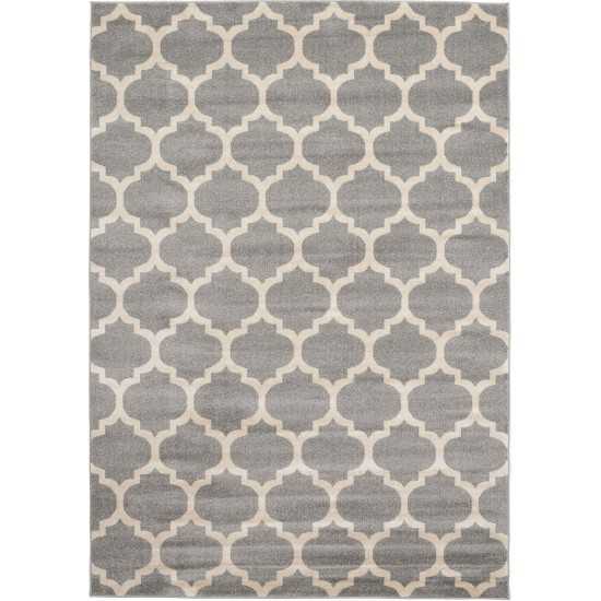 Rug Unique Loom Trellis Gray Rectangular 7' 0 x 10' 0