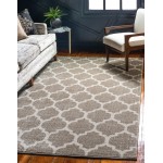 Rug Unique Loom Trellis Light Brown Rectangular 7' 0 x 10' 0
