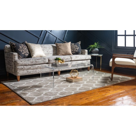 Rug Unique Loom Trellis Light Brown Rectangular 7' 0 x 10' 0
