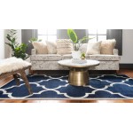Rug Unique Loom Trellis Navy Blue Rectangular 6' 0 x 9' 0