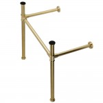 Imperial Stainless Steel Console Sink Leg, Brushed Brass