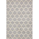 Rug Unique Loom Trellis Light Gray Rectangular 6' 0 x 9' 0