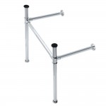Imperial Stainless Steel Console Sink Leg, Polished Chrome