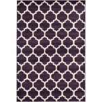 Rug Unique Loom Trellis Dark Purple Rectangular 6' 0 x 9' 0