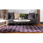 Rug Unique Loom Trellis Dark Purple Rectangular 6' 0 x 9' 0