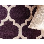 Rug Unique Loom Trellis Dark Purple Rectangular 6' 0 x 9' 0