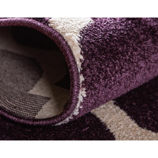 Rug Unique Loom Trellis Dark Purple Rectangular 6' 0 x 9' 0