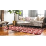 Rug Unique Loom Trellis Red Rectangular 6' 0 x 9' 0