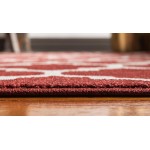 Rug Unique Loom Trellis Red Rectangular 6' 0 x 9' 0