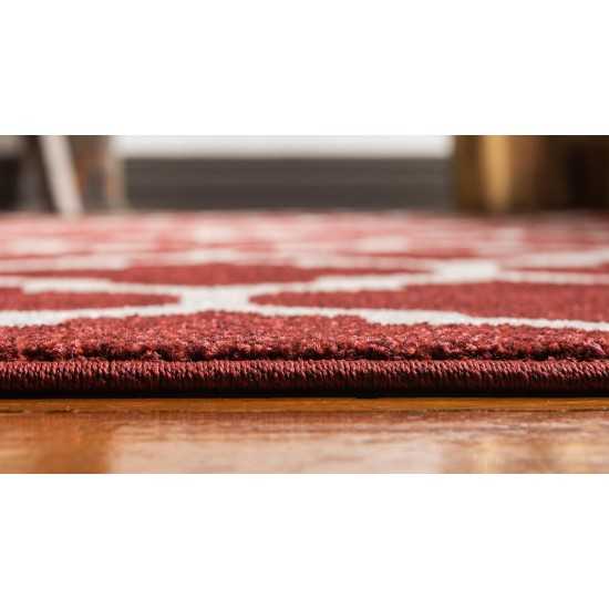 Rug Unique Loom Trellis Red Rectangular 6' 0 x 9' 0