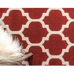 Rug Unique Loom Trellis Red Rectangular 6' 0 x 9' 0