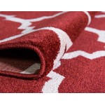 Rug Unique Loom Trellis Red Rectangular 6' 0 x 9' 0