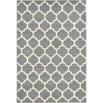 Rug Unique Loom Trellis Gray Rectangular 6' 0 x 9' 0