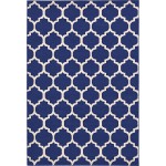 Rug Unique Loom Trellis Navy Blue Rectangular 6' 0 x 9' 0