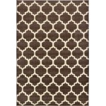 Rug Unique Loom Trellis Dark Brown/Beige Rectangular 6' 0 x 9' 0