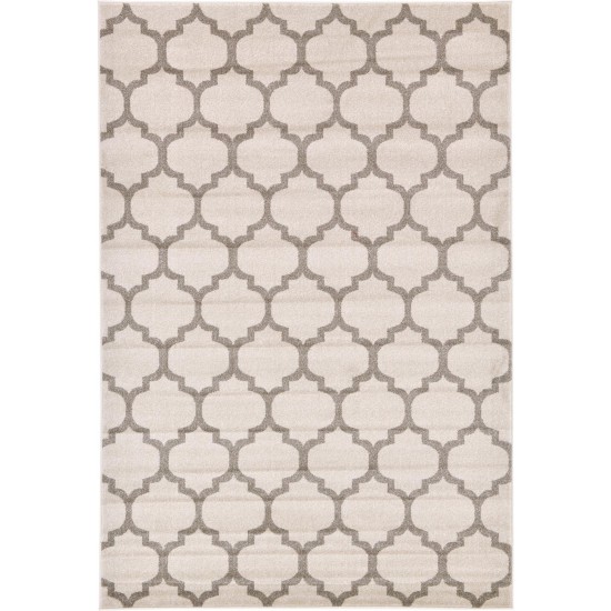 Rug Unique Loom Trellis Beige/Light Brown Rectangular 6' 0 x 9' 0