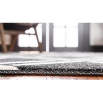 Rug Unique Loom Trellis Black Rectangular 5' 0 x 8' 0
