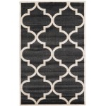 Rug Unique Loom Trellis Black Rectangular 5' 0 x 8' 0