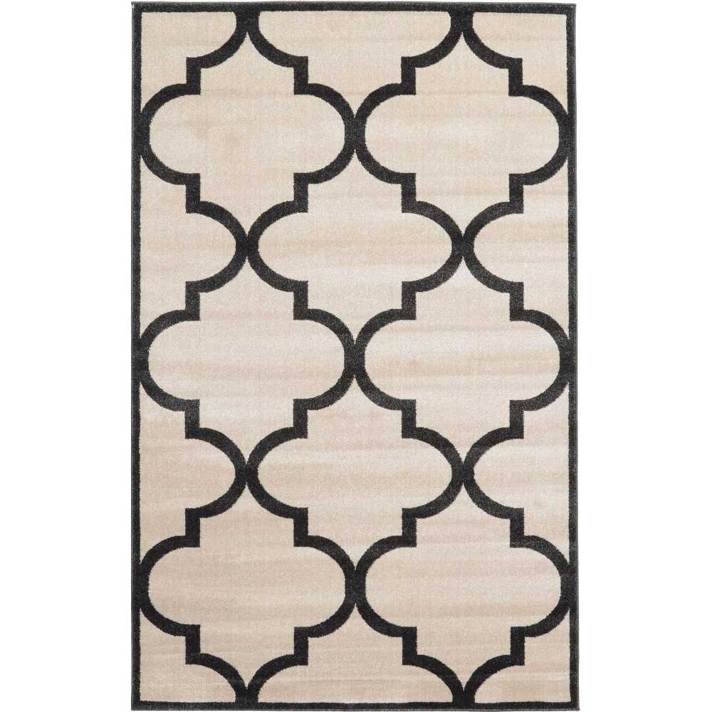 Rug Unique Loom Trellis Beige Rectangular 5' 0 x 8' 0