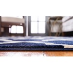 Rug Unique Loom Trellis Navy Blue Rectangular 5' 0 x 8' 0