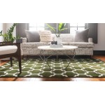 Rug Unique Loom Trellis Dark Green Rectangular 5' 0 x 8' 0