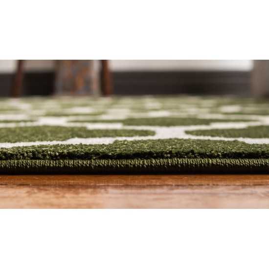 Rug Unique Loom Trellis Dark Green Rectangular 5' 0 x 8' 0
