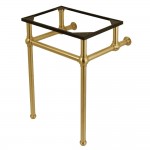 Templeton 24-Inch x 20-3/8-Inch x 33-3/16-Inch Brass Console Sink Legs, Brushed Brass